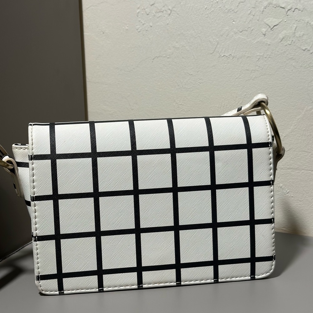 Black and white crossbody bag